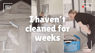 FIRST TIME CLEANING MY HOUSE FOR WEEKS  pregnant housework motivation with all day morning sickness [upl. by Mayap]