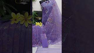 84count lavender colour Jamdani halfsilk saree [upl. by Linders]