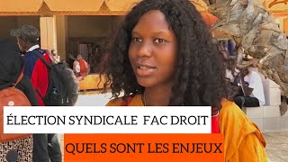 UCAD FAC DROIT  LES ÉTUDIANTS LIVRENT LEURS AVIS SUR LES ÉLECTIONS SYNDICALES DE CE JEUDI [upl. by Ylrebmic]