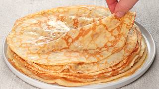 Amazing Crepes At Home in 10 minutes How to make the most delicious French pancakes [upl. by Norit803]