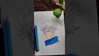 Drawing Gojo 💙  Jujitsu Kaisen shorts jujutsukaisen gojo anime art fanart [upl. by Hilde]