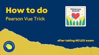 How to do Pearson Vue Trick after taking NCLEX exam [upl. by Borchert]