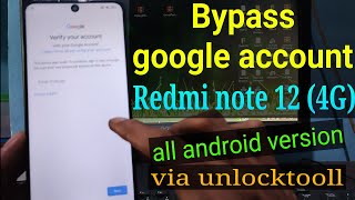 Redmi note 12 FRP Bypasss HyperOs  FRP Bypass Redmi Note 12 4G via Unlocktool  Redmi note 12 FRP [upl. by Leasi]