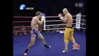 Shaolin Monk Yi Long Vs Brad Riddell KO Foshan China 23 6 2012 [upl. by Cirda]