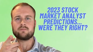 Reviewing 2023 Analyst SampP 500 Price Predictions [upl. by Hollenbeck]