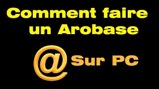 Comment faire arobase sur PC [upl. by Gehlbach957]