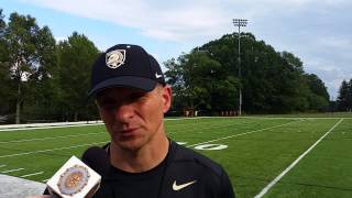 Army Coach Jeff Monken Post First Summer Practice [upl. by Holland]