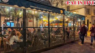 🇫🇷PARIS Paris Friday Evening in Marais Walk Live Streaming 15 March2024 [upl. by Norrie]