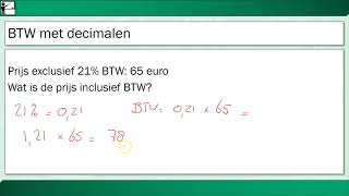 Rekenen  Percentages als Decimaal Getal [upl. by Kolb]