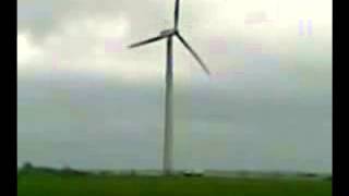 Nordtank Vestas wind system fail and crashes windmill explosion [upl. by Hewie]