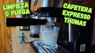 COMO HACER LIMPIEZA o PURGA de CAFETERA EXPRESSO THOMAS th150e Fácil LIMPIEZA de CAFETERA THOMAS [upl. by Savdeep80]