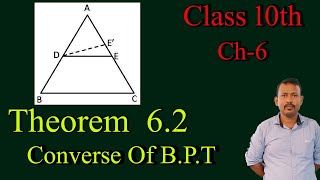 CLASS 10  Ch6 Triangles  Theorem 62 [upl. by Dun478]