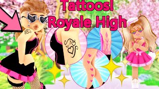 HOW To Get TATTOOS In Royale High  Royale High Accessory And Outfit Hacks [upl. by Giacinta]