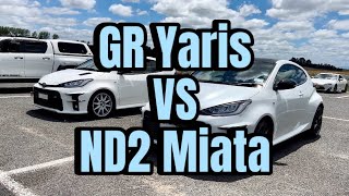 Track Vlog0482 181hp MX5 VS 270hp GR Yaris  Hampton downs Motorsport Park  1st Session 22 [upl. by Biebel]