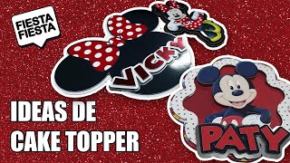 Ideas para realizar un CAKE TOPPER de MICKEY Y MINNIE MOUSE [upl. by Oran769]