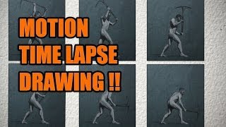 Crazy Motion Time Lapse Drawing 4  Quick sketch from Chronophotography [upl. by Negah582]