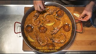 Sådan laver du paella a la Restaurant Camino med kok Marcus Thomey [upl. by Aisiat]