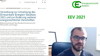 EEV 2021 ErneuerbareEnergienVerordnung [upl. by Willdon248]