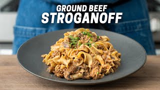 Mom Style Creamy Ground Beef Stroganoff [upl. by Harac93]