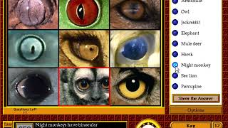 GeoSafari 2Player Gameplay PC DOS Animal Eye D [upl. by Annabal]