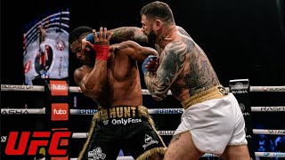 Lorenzo Hunt suffers gruesome arm injury after Mick Terrill drops him in first round [upl. by Laks]