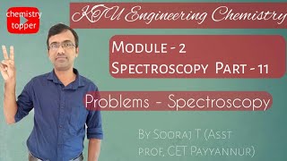 KTU Engineering Chemistry Module 2 Spectroscopic techniques and application part 11 [upl. by Ivan]