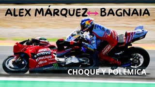 ALEX MÁRQUEZ Y BAGNAIA CHOCAN EN MOTORLAND [upl. by Lyontine]