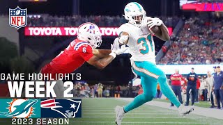 Miami Dolphins vs New England Patriots  2023 Week 2 Game Highlights [upl. by Aneel658]