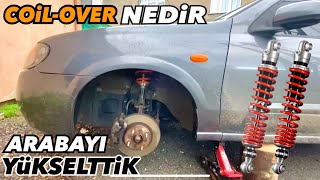 ARABAYI YÜKSELTTİK  Coilover Amortisör nedir  araba nasıl yükseltilir [upl. by Neibart]