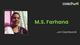 MS Farhana shares her opinion on Coschoolai [upl. by Ellebyam]