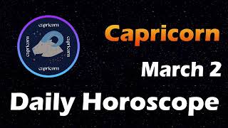 Capricorn Horoscope Today Capricorn Tarot today 2nd March 2024 CapricornHoroscope Horoscopia [upl. by Jo-Ann]