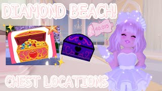 ♡ All chests locations in Diamond Beach  Royale High ♡ [upl. by Attaynek]