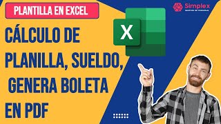 Como hacer una plantilla en excel para calcular la planilla de sueldo y generar boletas en pdf [upl. by Nulubez]