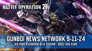 GUNBOI NEWS NETWORK 91124  RX78NTX Gundam NTX Edition  GBO2 Ver0185 [upl. by Asalocin]