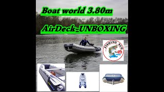 UNBOXINGinflatable boatboat world 380 air deck [upl. by Beattie]