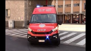 MILAN Iveco Daily NBCR Vigili Del Fuoco Milano in emergenza  Italian Fire dept responding [upl. by Wilhelmina]