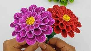 How to Make Amazing Flowers Foam Sheet Craft Ideas Step by Step Tutorial [upl. by Amo359]