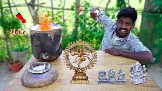 Brass Statue Making  வெண்கல சிலை செய்வது எப்படி  Statue Casting  MrVillage Vaathi [upl. by Slemmer]