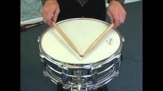 DPM  1  Beginning Snare Drum Lessons Grip and Basic Strokes [upl. by Aklim698]