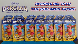 NEW LORCANA Opening 18x Sleeved Disney Lorcana INTO THE INKLANDS Booster Packs [upl. by Anuaek]