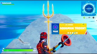 PEGUEI o TRIDENTE do AQUAMAN em ATLÂNTIDAS no Fortnite [upl. by Ardet317]