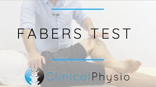 Fabers Test Hip and SIJ  Clinical Physio Premium [upl. by Nyberg]