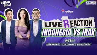 Live Reaction INDONESIA VS IRAK AFC Asian Cup Qatar 2023  Demam Bola [upl. by Martica]