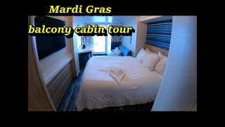 Carnival Mardi Gras balcony cabin tour  Deck 10 [upl. by Animehliw706]