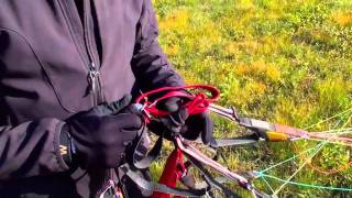 How to set the trim on a paramotor wing Paramania Reflex wing [upl. by Amalee]