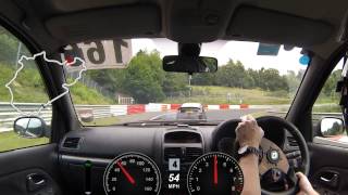 Nurburgring Clio 182 with data [upl. by Filler672]