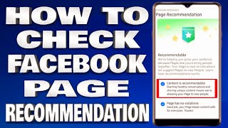 How To Check Facebook Page Recommendations Status  Facebook Recommendations  Tagalog Tutorial [upl. by Sharlene709]