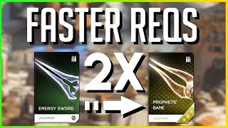 How To Level up REQ Cards FASTER Halo 5 [upl. by Airdnazxela]