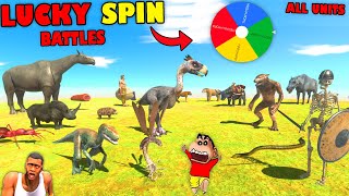 LUCKY MYSTERY SPIN BATTLES with SHINCHAN vs CHOP vs AMAANT in Animal Revolt Battle Simulator [upl. by Annez]