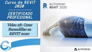 Video 28 Crear Barandillas en Revit 2020 [upl. by Marciano]